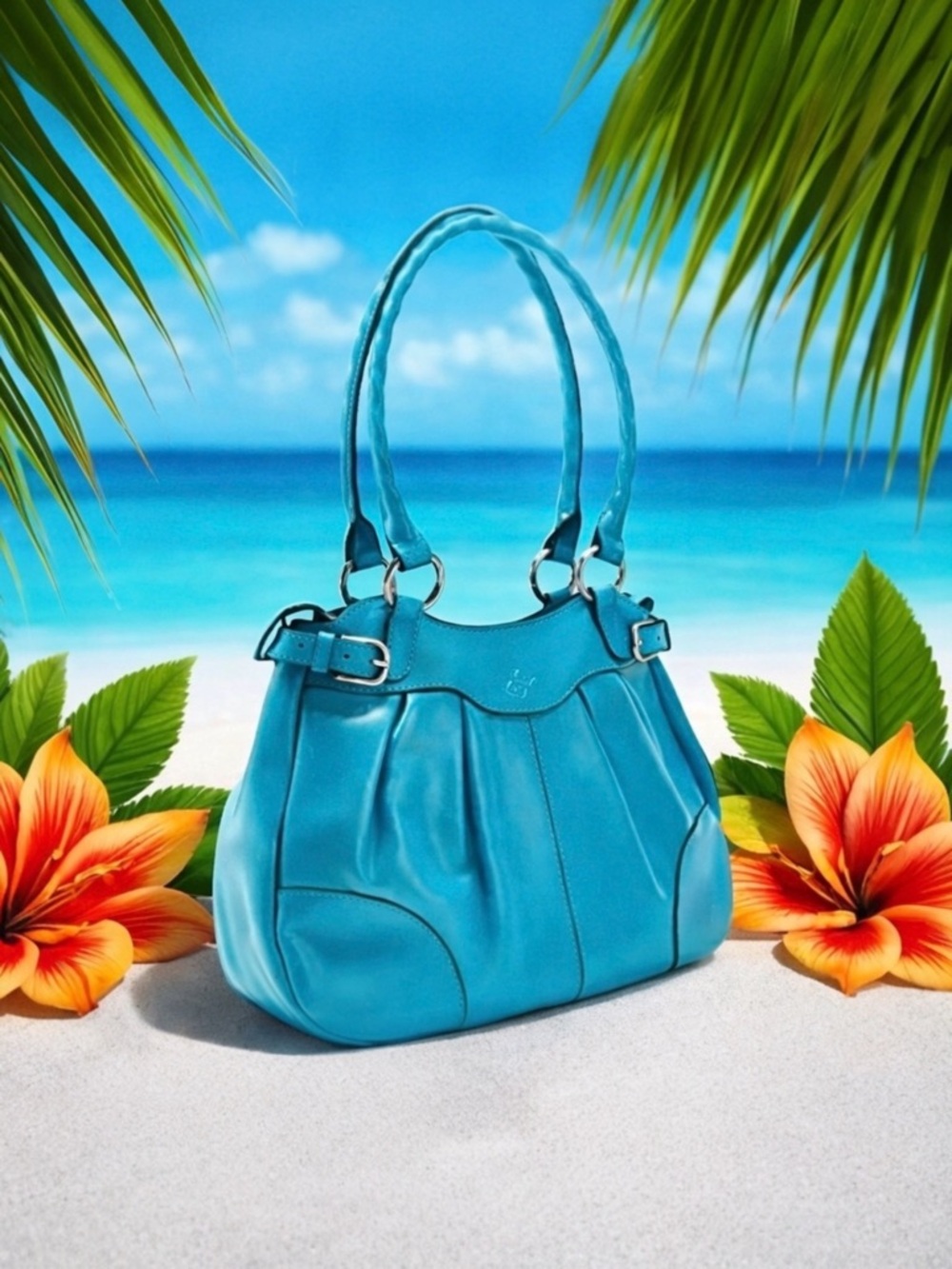 Patricia Nash Turquoise Handbag Discovery Collection Mona Satchel NWT $349 MSRP